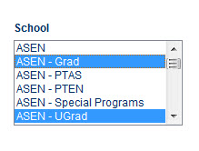 Use CTRL to select multiple schools