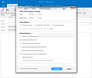 Zoom Plugin for Microsoft Outlook – IT@JH University Information Systems