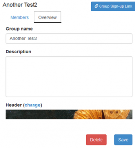 Group edit form