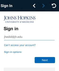 jhu zoom login