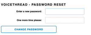 VoiceThread - Password Reset
