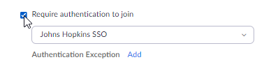 Require Authentication to Join